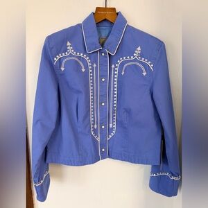 Double D Ranch Blue Embroidered Utility Jacket